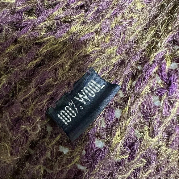 Milia M Milia Maroun 100% Wool Open Front Cardigan Sweater Size Medium - Picture 10 of 11